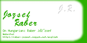 jozsef raber business card